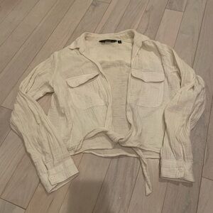 Glassons 100% Cotton Tie-Front Shirt